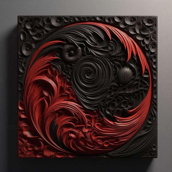 Patterns and decorations (stl red black 3, PATTERN_951) 3D models for cnc